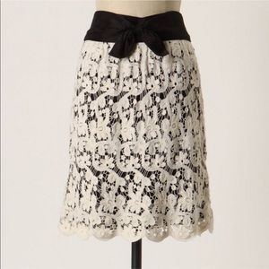 Anthropologie Openwork Lace Skirt
